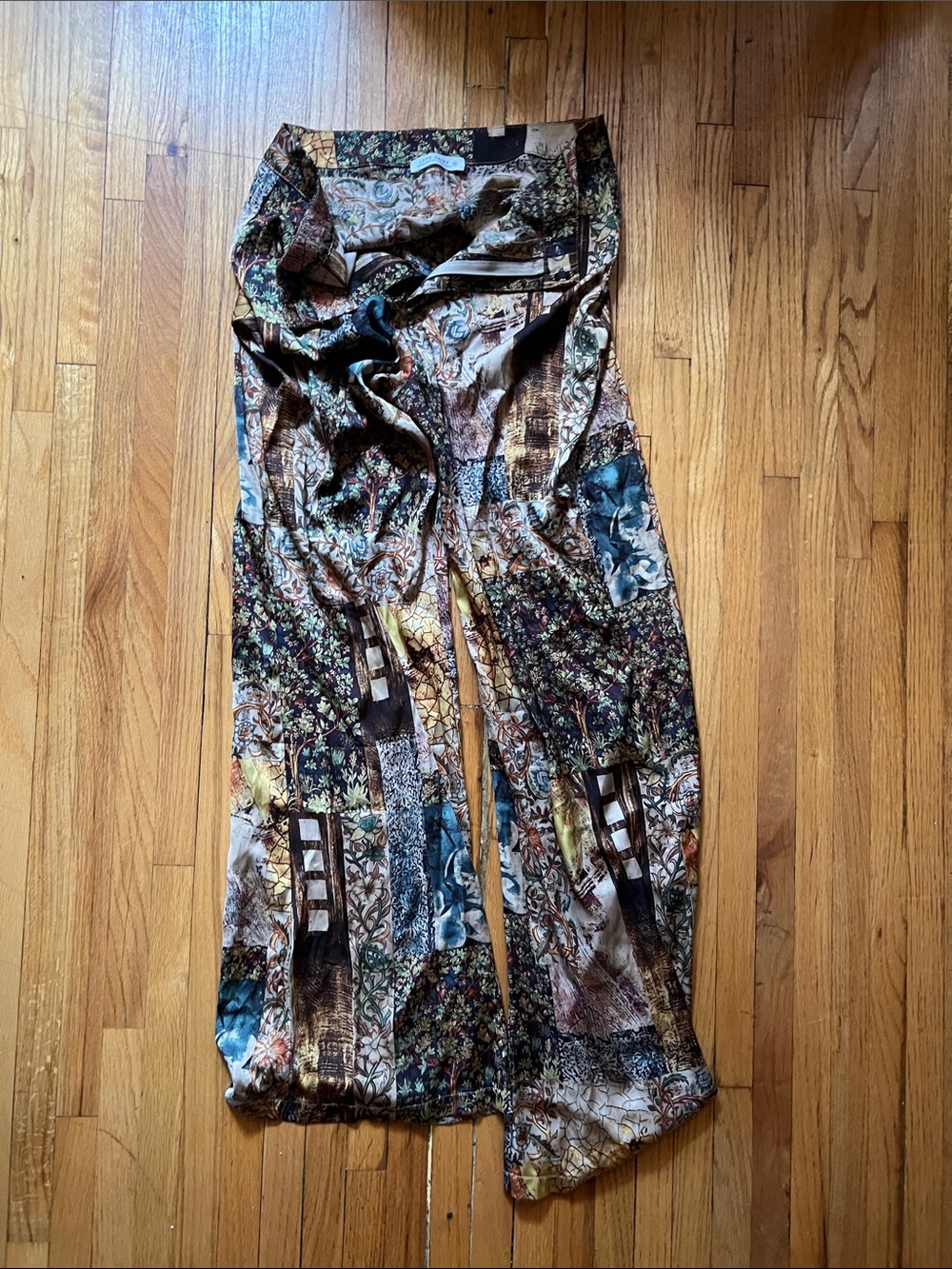 12th Tribe Multi-Color Printed Straight Leg Pants